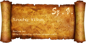 Szuchy Vitus névjegykártya